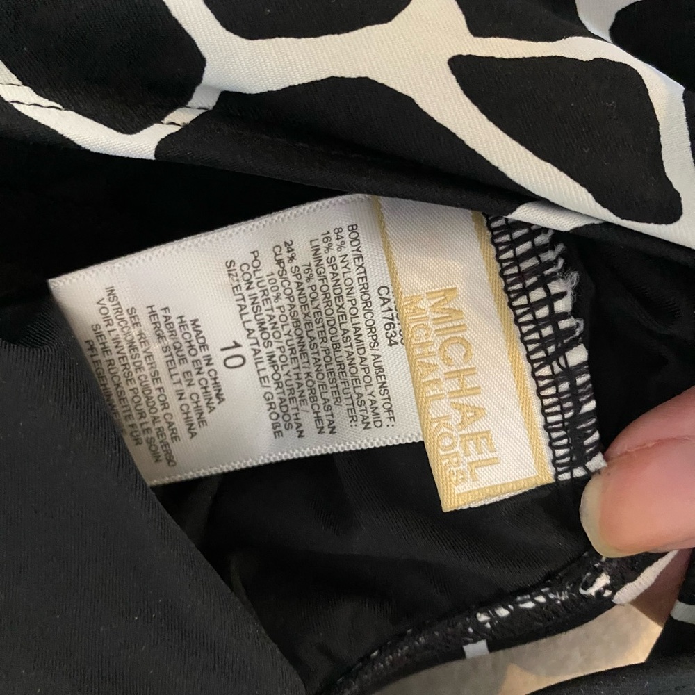 Michael Kors One Shoulder One Piece Swimsuit - Size 10 - Picture 9 of 9